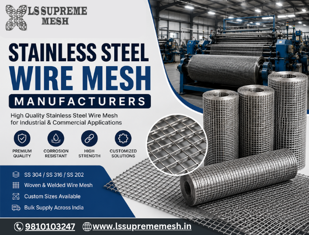 Stainless Steel Wire Mesh Manufacturing Unit in Noida